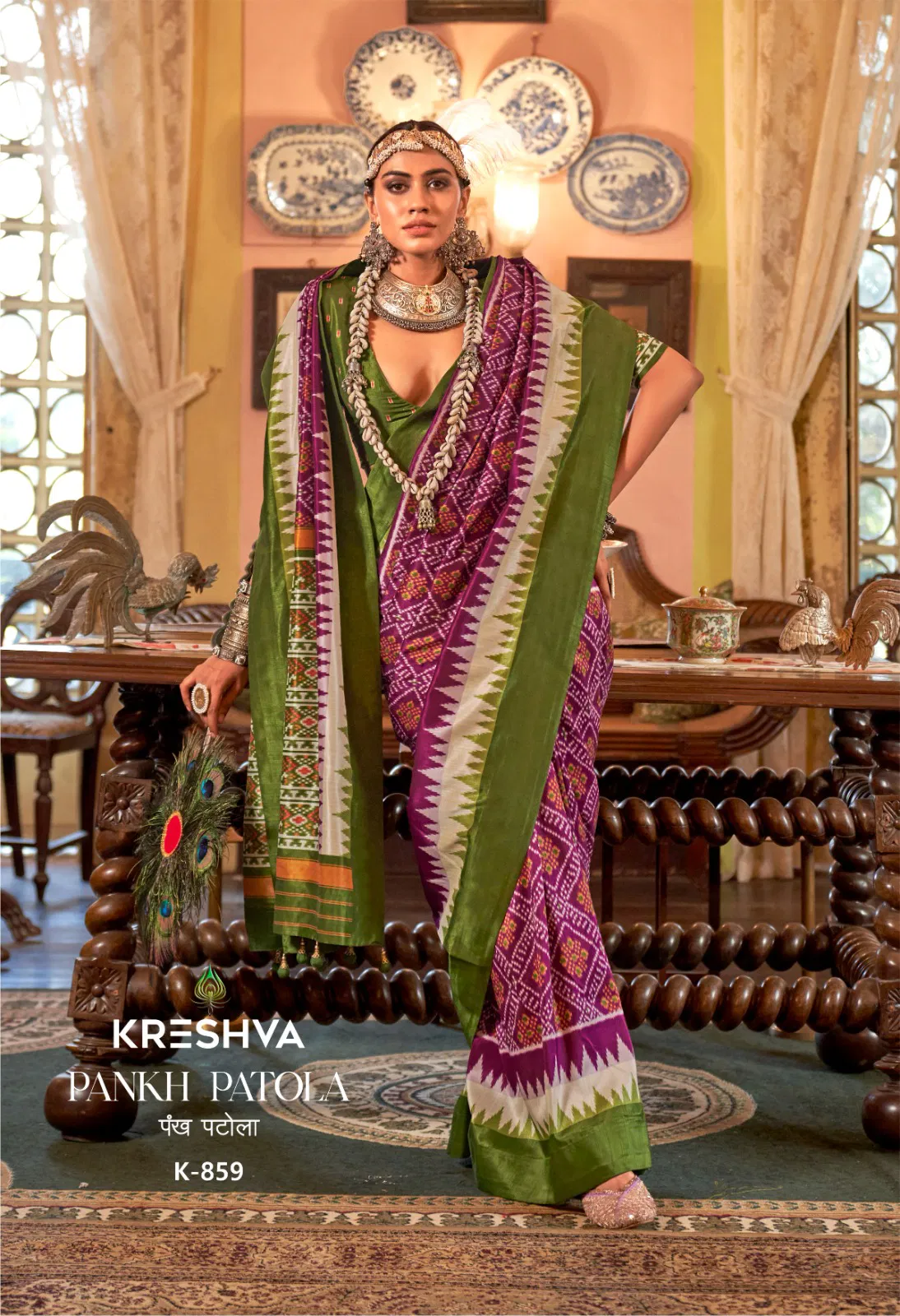 Pankh patola By Kreshva P V Silk Traditional Wear Saree Exporters In India